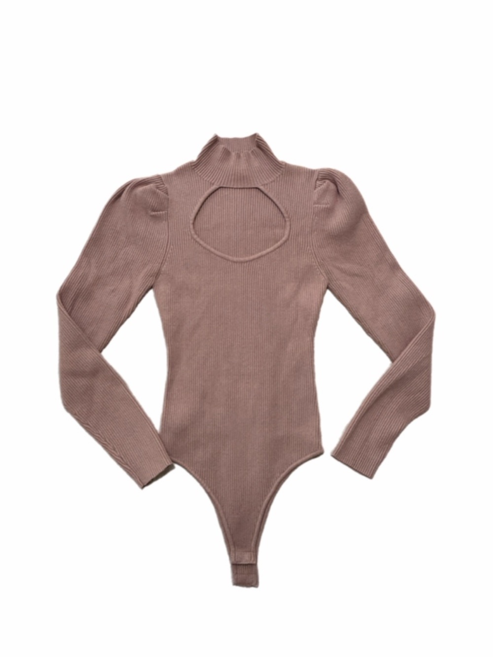 ASTR THE LABEL Blush Pink puff sleeve knit body suit - small